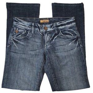 Women's See Thru Soul Denim Blue Straight Jeans Size 25 EUC #0693